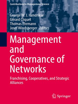 cover image of Management and Governance of Networks